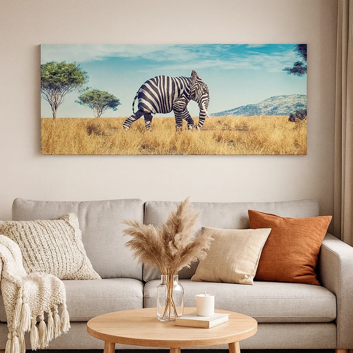 Bild auf Leinwand - Leinwandbild - Grau ist nicht mehr in Mode - 30x30 cm