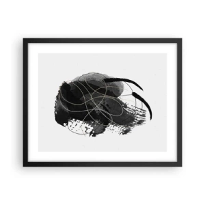 Poster in einem schwarzem Rahmen - Aus Schwarz entstanden - 50x40 cm