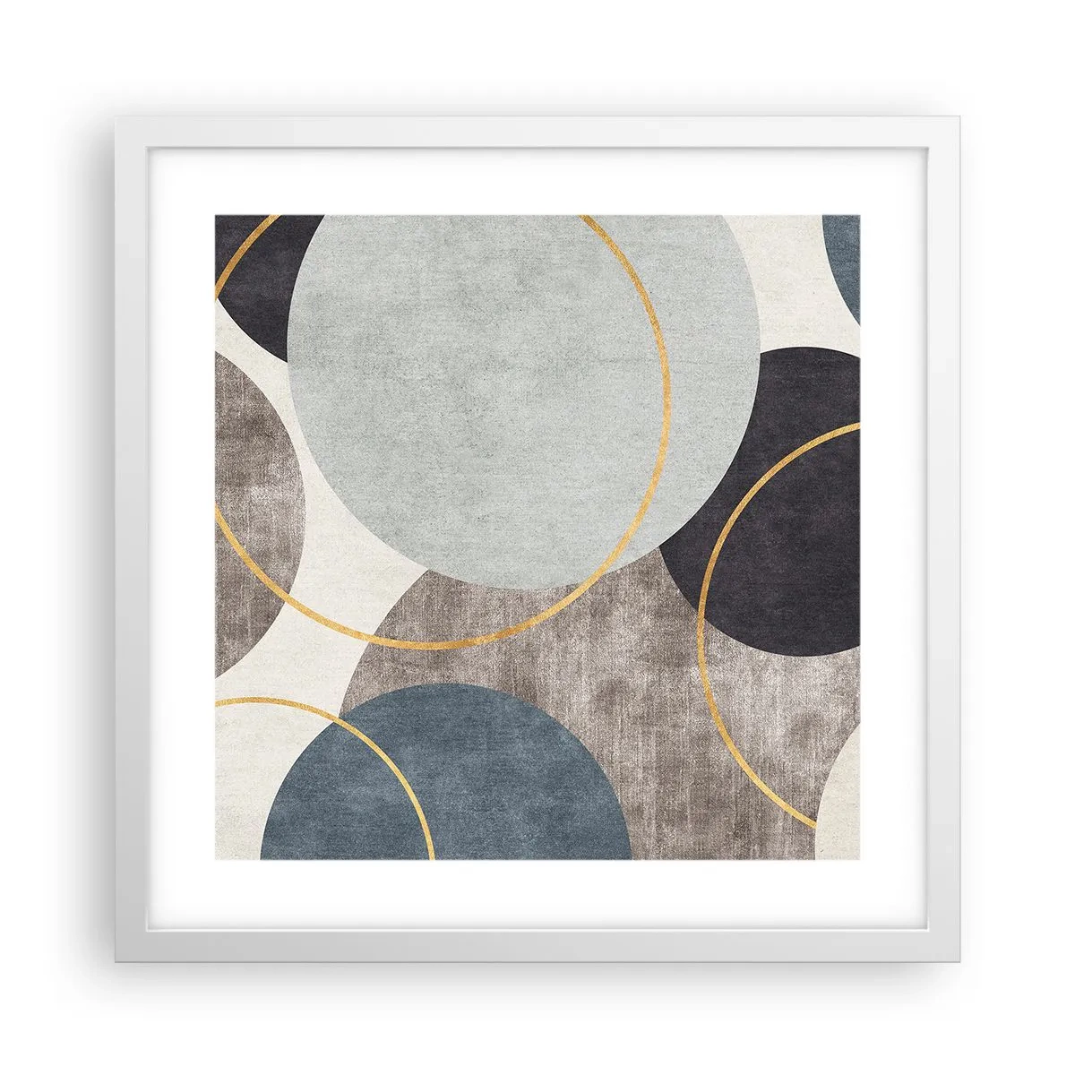 Poster in einem weißen Rahmen - Rad für Rad - 40x40 cm