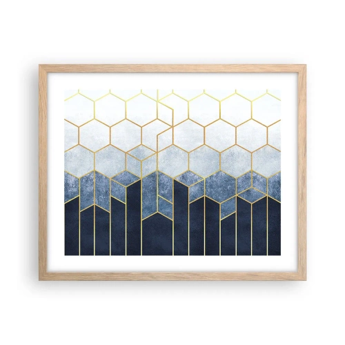 Poster in einem Rahmen aus heller Eiche - Komposition im synkopischen Rhythmus - 50x40 cm