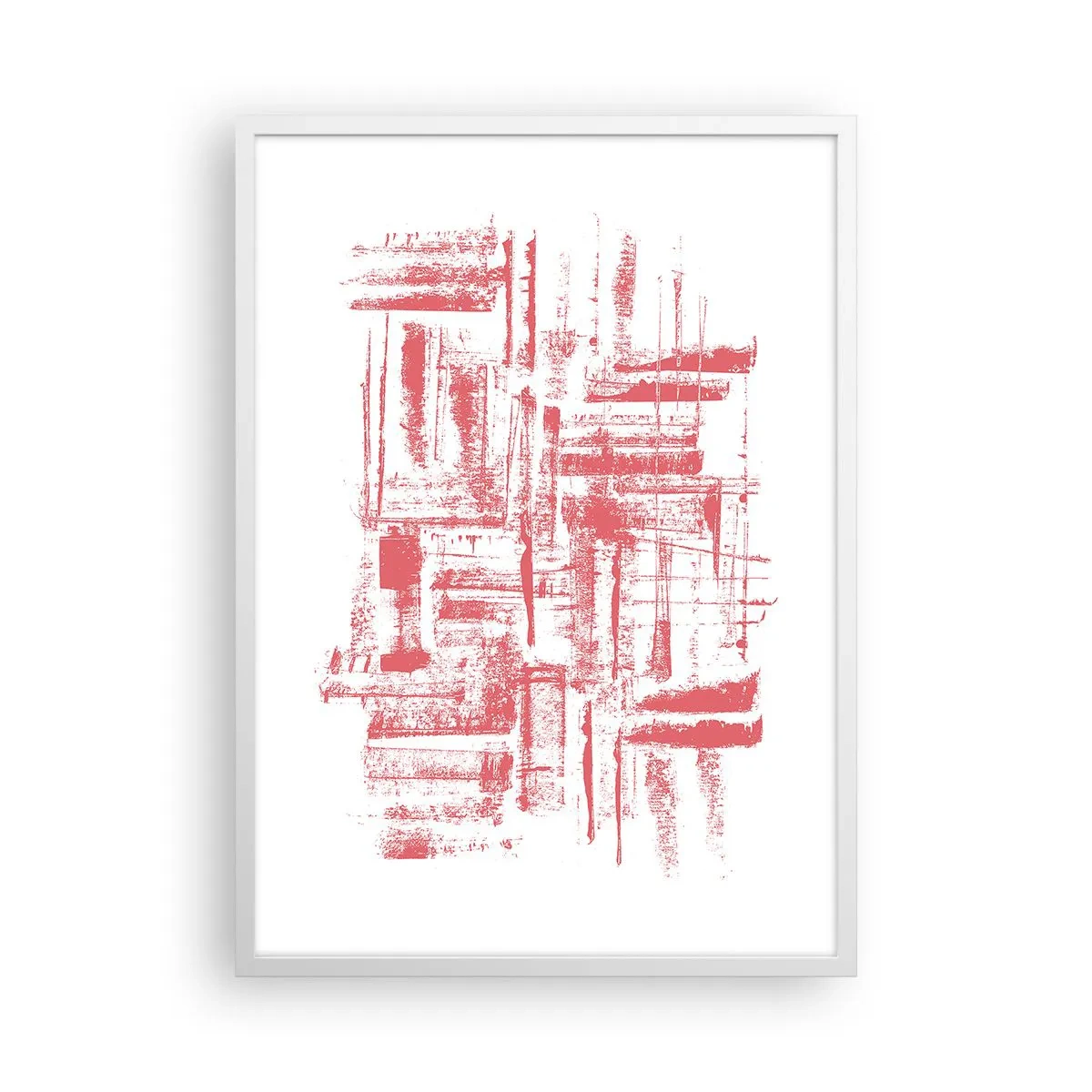 Poster in einem weißen Rahmen - Die rote Stadt - 50x70 cm