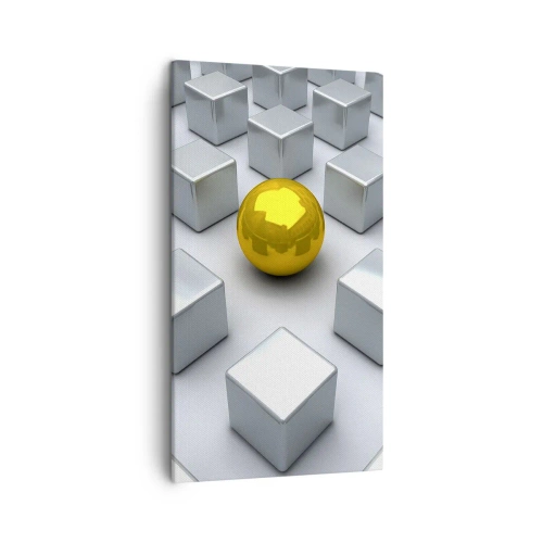 Bild auf Leinwand - Leinwandbild - Warum ich? Geometrische Zusammensetzung - 45x80 cm