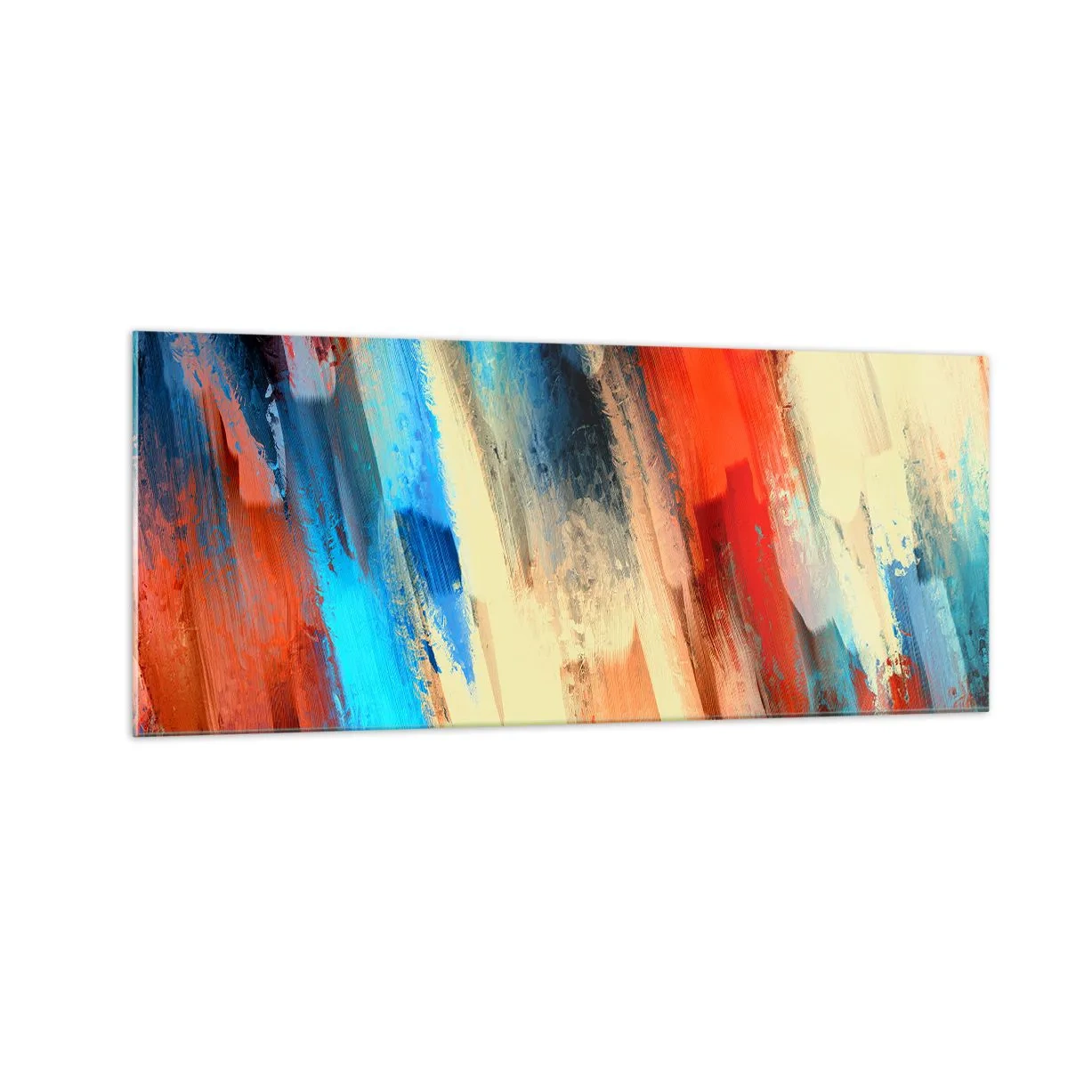 Glasbild - Bild auf glas - Eine Kaskade von Farben - 100x40 cm