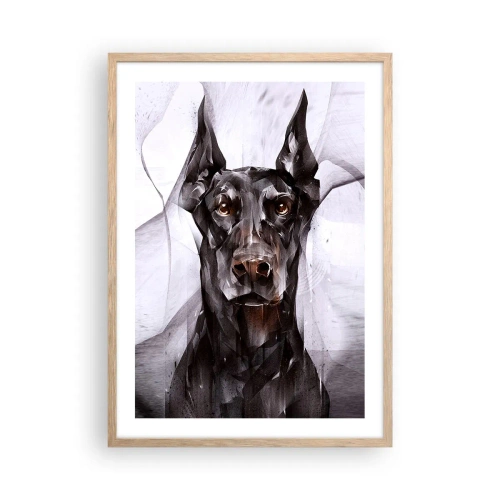 Poster in einem Rahmen aus heller Eiche - Edelgeboren - 50x70 cm