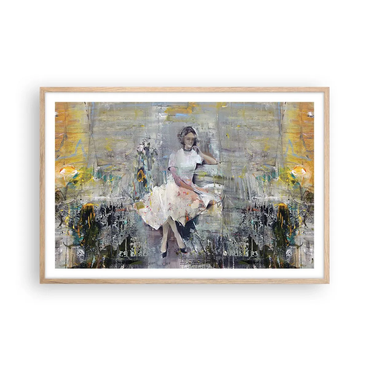 Poster in einem Rahmen aus heller Eiche - Klassisch und modern - 91x61 cm