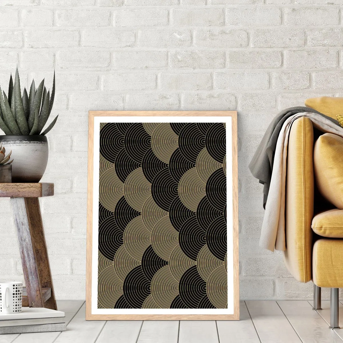 Poster in einem Rahmen aus heller Eiche - Einheit in der Vielfalt - 50x70 cm