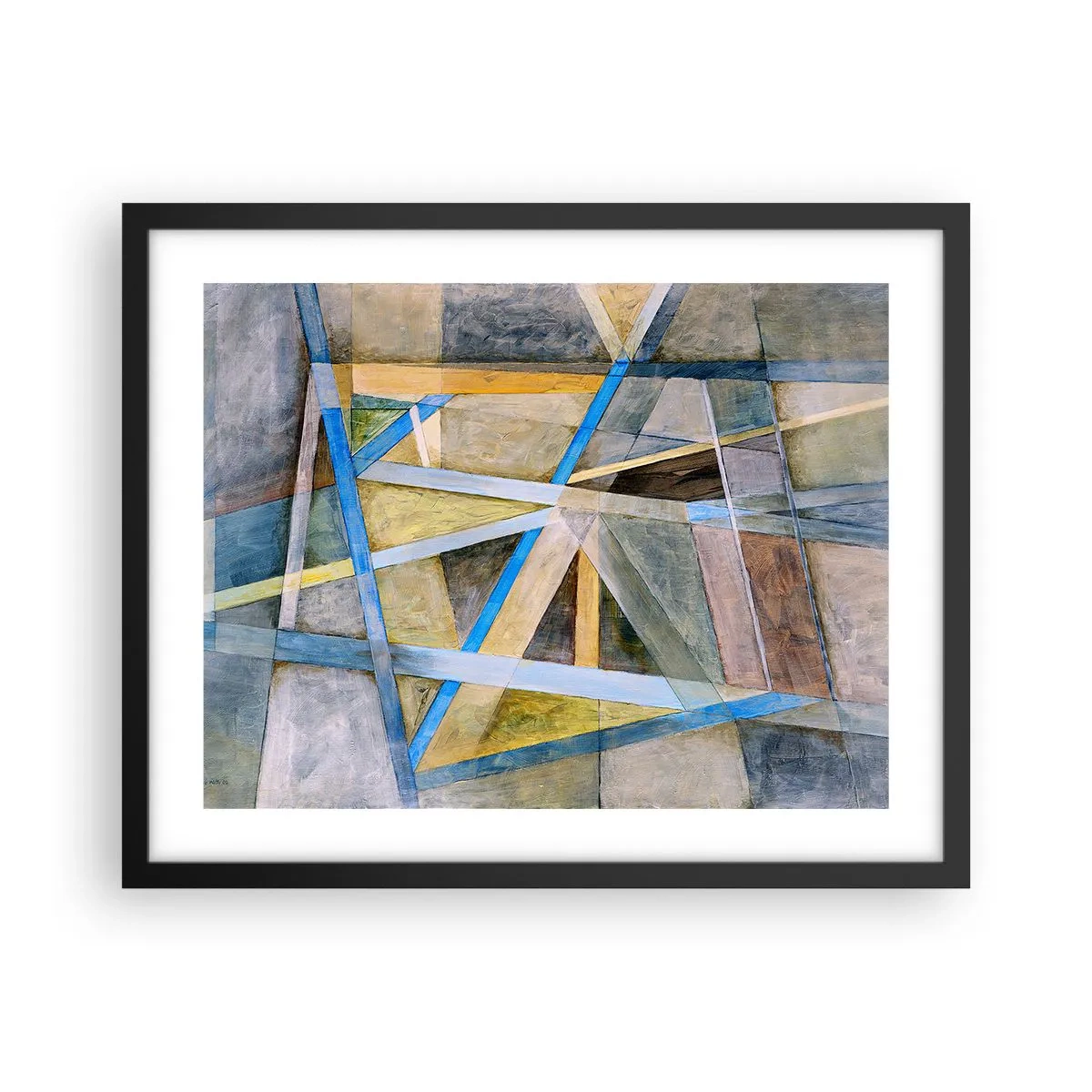 Poster in einem schwarzem Rahmen - Gerade oder diagonal? - 50x40 cm