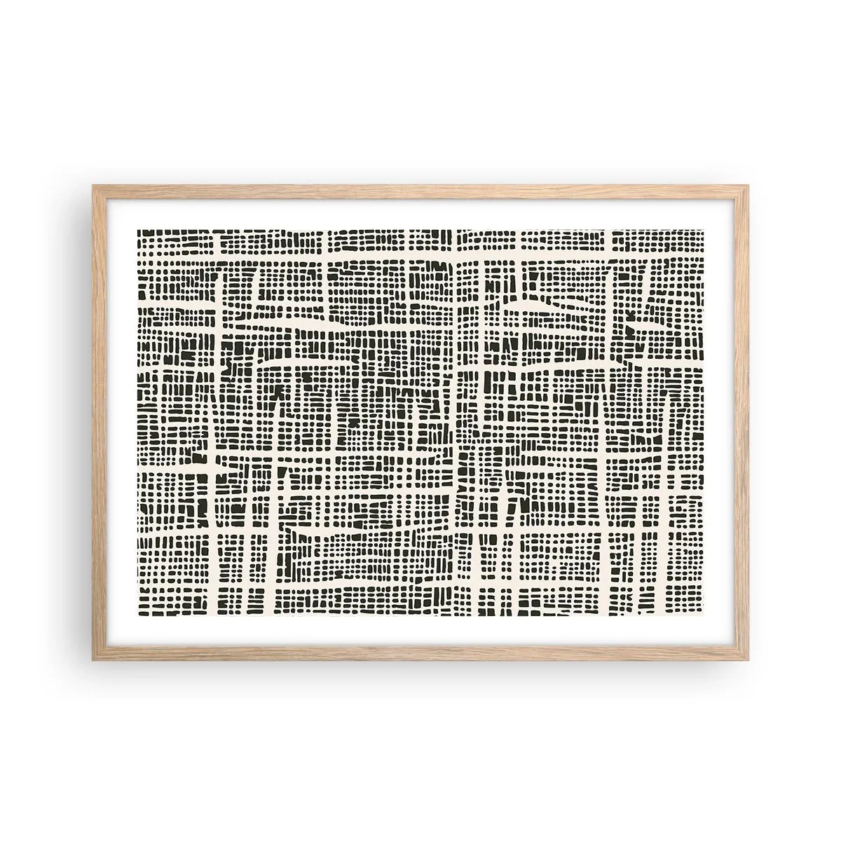 Poster in einem Rahmen aus heller Eiche - Gewebte Komposition - 70x50 cm