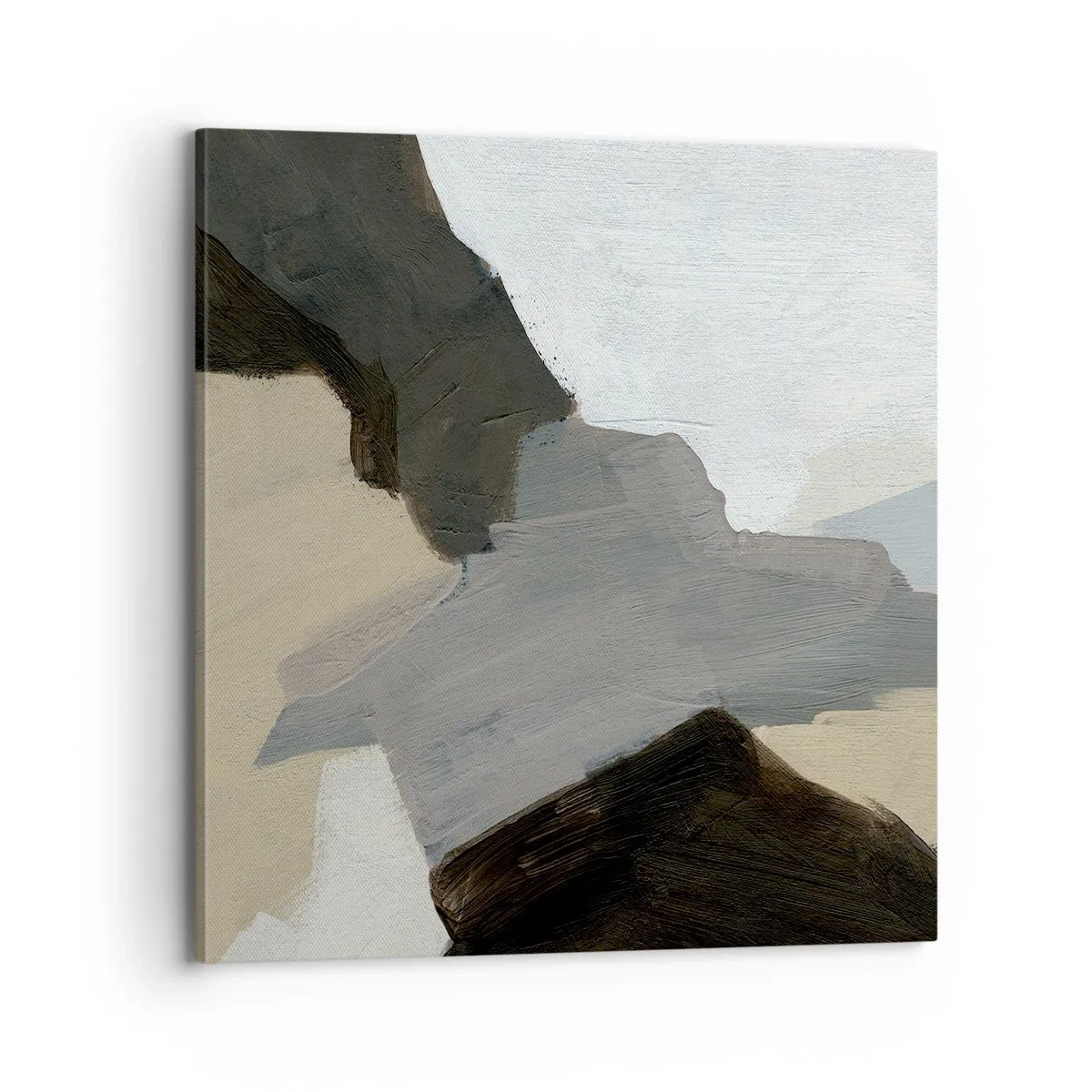 Bild auf Leinwand - Leinwandbild - Abstraktion: Scheideweg des Graus - 70x70 cm