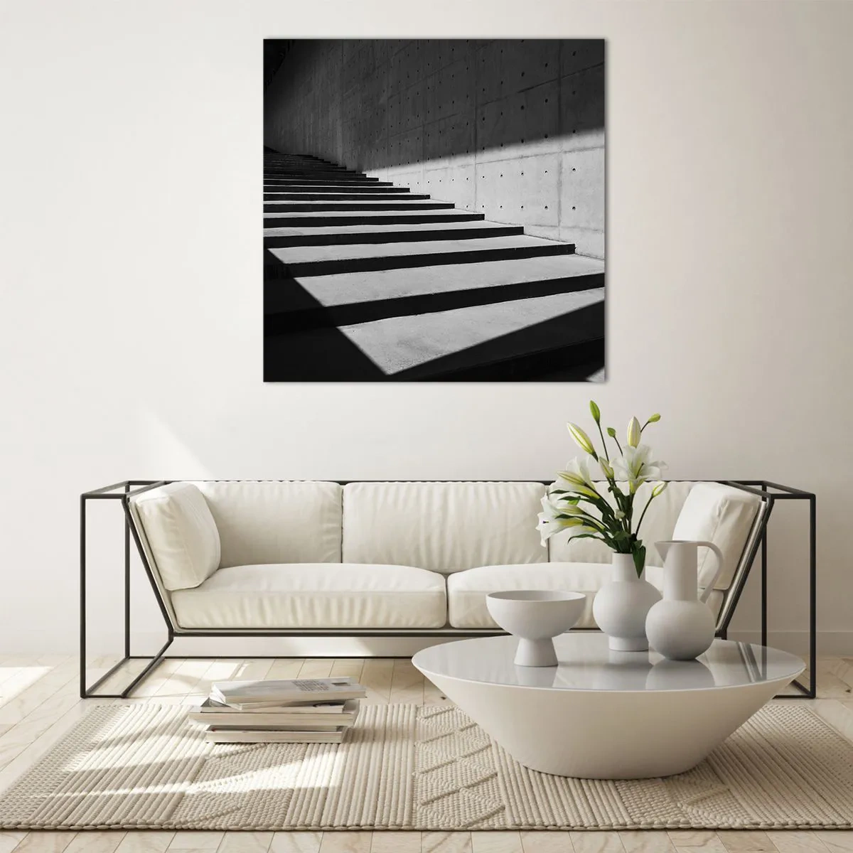 Glasbild - Bild auf glas - Rohe Schönheit des Modernismus - 70x70 cm