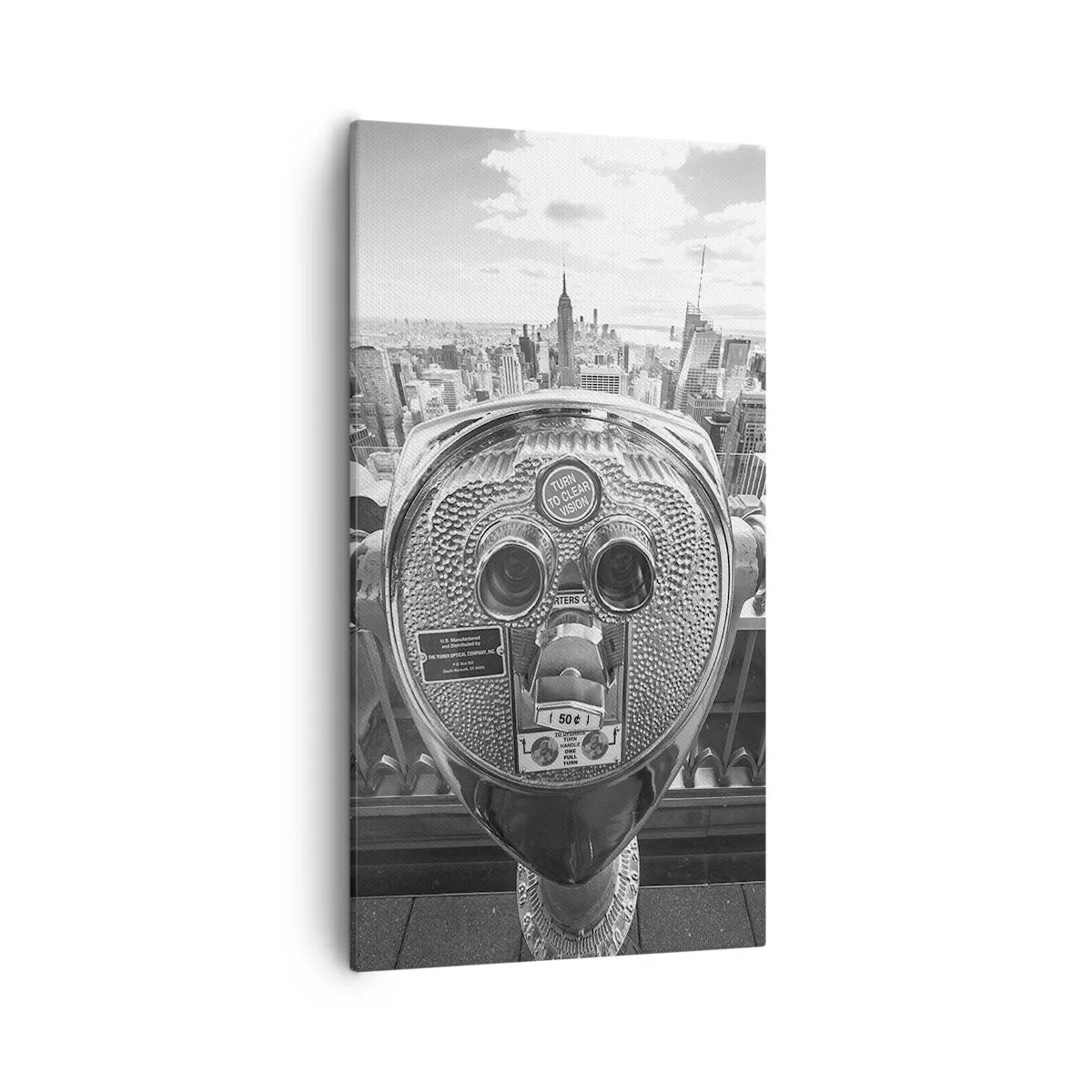 Bild auf Leinwand - Leinwandbild - Stadt über den Städten - 55x100 cm