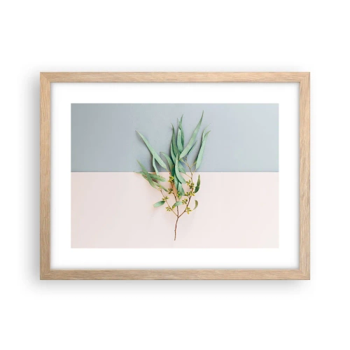 Poster in einem Rahmen aus heller Eiche - Pastellige Subtilität - 40x30 cm