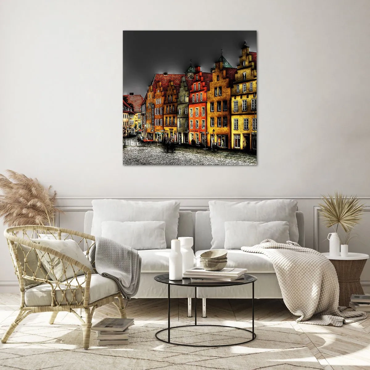 Glasbild - Bild auf glas - Es fehlt nur noch ein verzaubertes Taxi - 70x70 cm