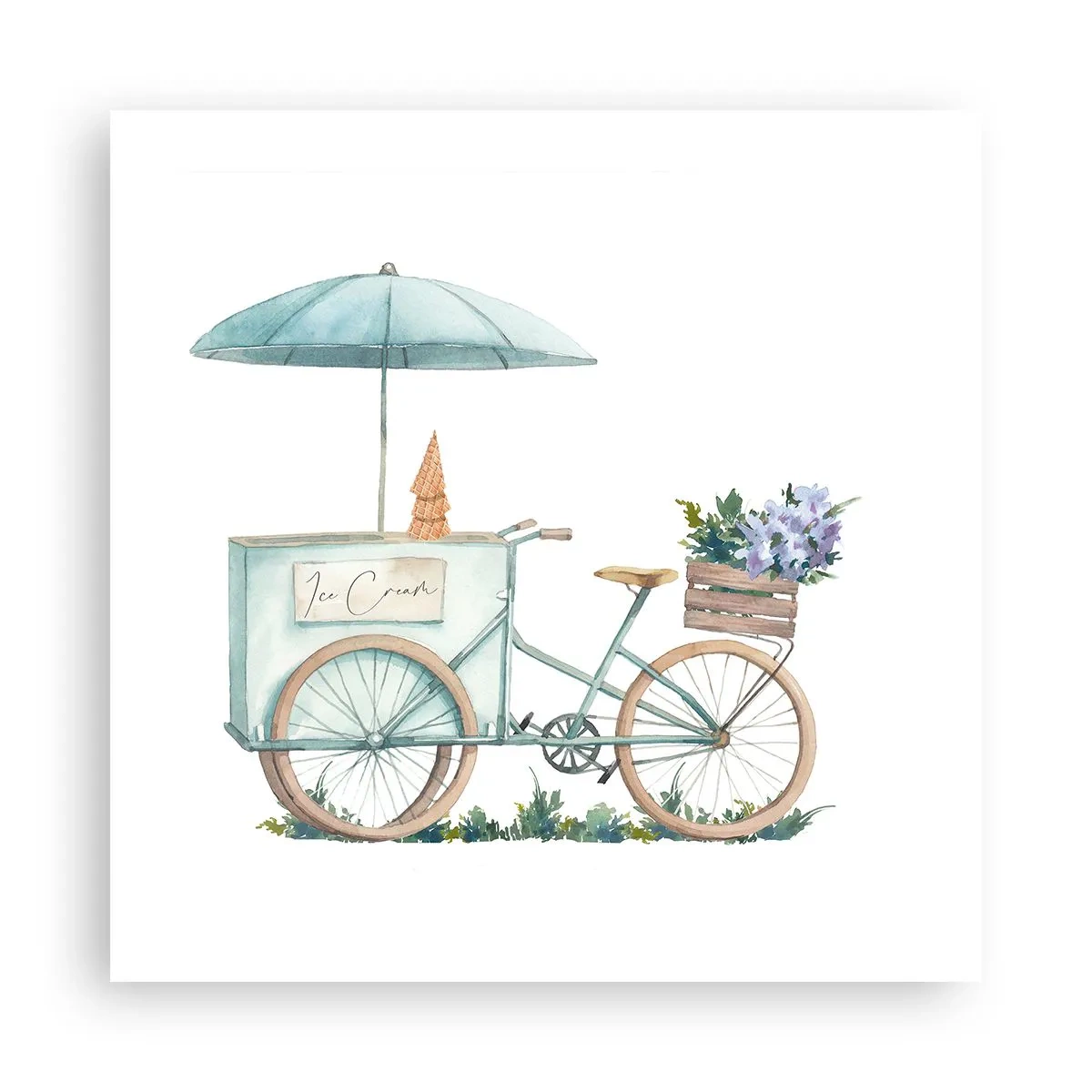 Poster - Süße Erinnerung an den Sommer - 50x50 cm