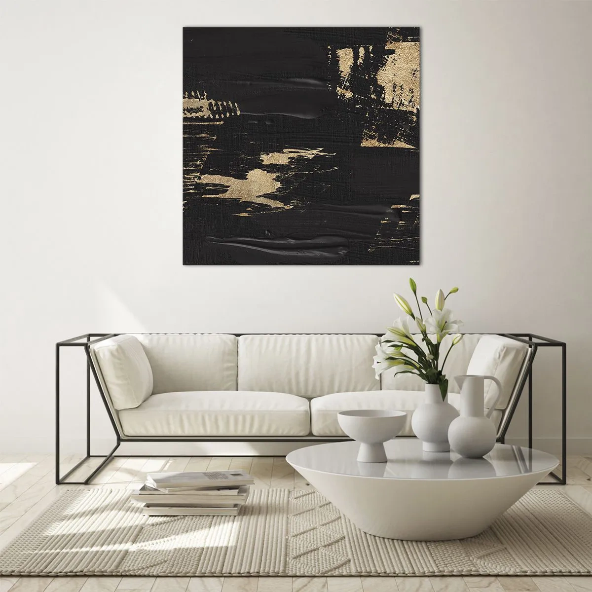 Glasbild - Bild auf glas - Spur einer Berührung - 70x70 cm