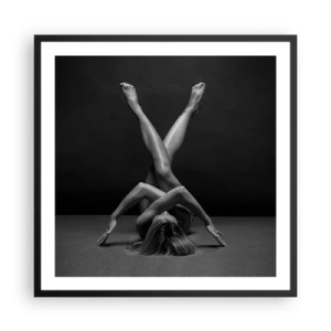 Poster in einem schwarzem Rahmen - Die Geometrie der Nacktheit - 60x60 cm