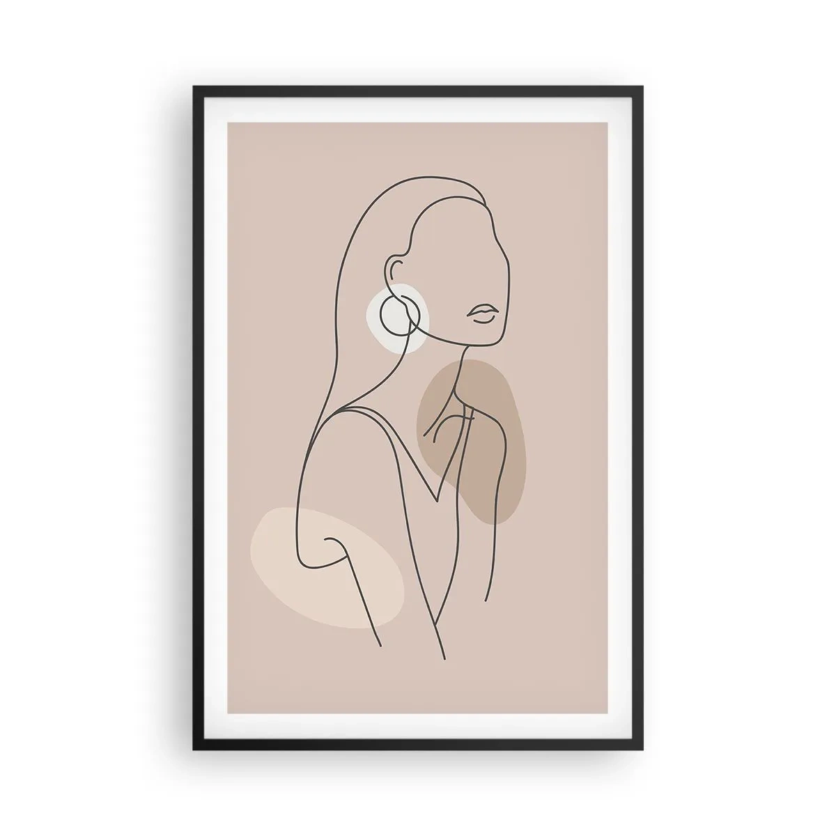 Poster in einem schwarzem Rahmen - Mädchenhafte Ikone - 61x91 cm