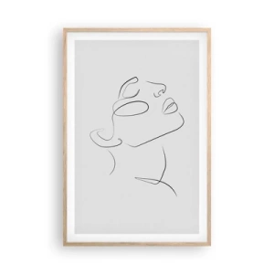 Poster in einem Rahmen aus heller Eiche - Die Drehungen und Wendungen der Träume - 61x91 cm