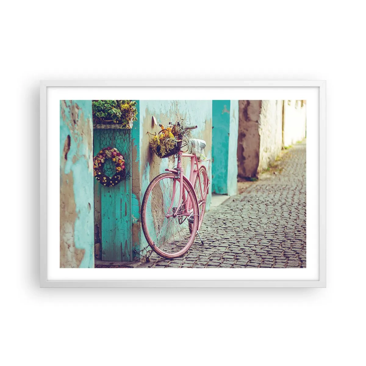 Poster in einem weißen Rahmen - Ich komme gleich wieder - 70x50 cm