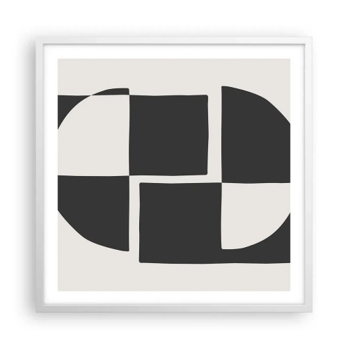 Poster in einem weißen Rahmen - Antithese - Synthese - 60x60 cm