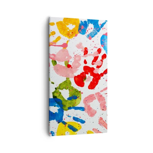 Bild auf Leinwand - Leinwandbild - Folgen Sie den Spuren - 55x100 cm
