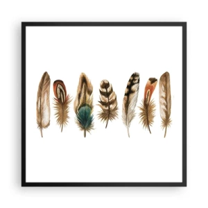 Poster in einem schwarzem Rahmen - Eine federleichte Variante - 60x60 cm