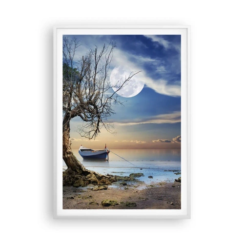 Poster in einem weißen Rahmen - Ist das das Ende oder der Anfang? - 70x100 cm
