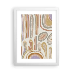 Poster in einem weißen Rahmen - Bunte Querschnitte - 30x40 cm