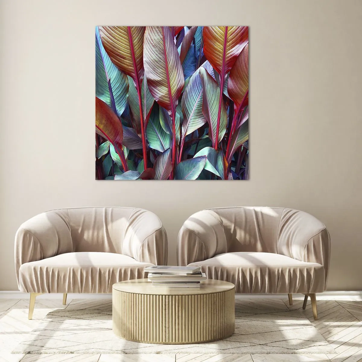 Glasbild - Bild auf glas - Buntes Dickicht - 50x50 cm