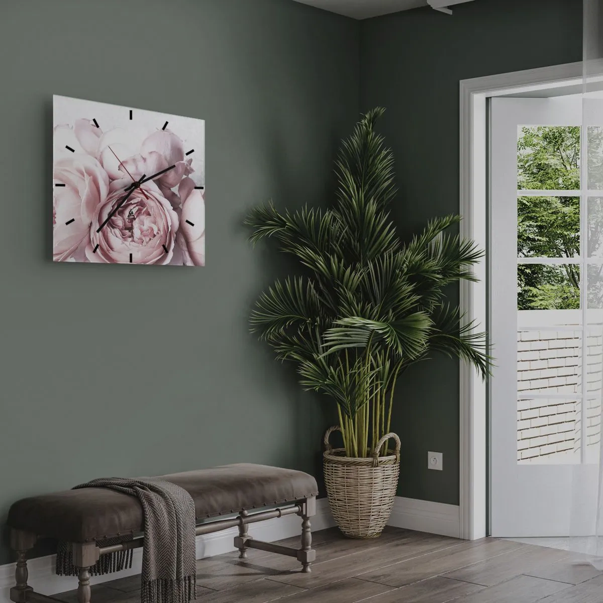 Wanduhr - Glasuhr - Für Romantiker - 40x40 cm