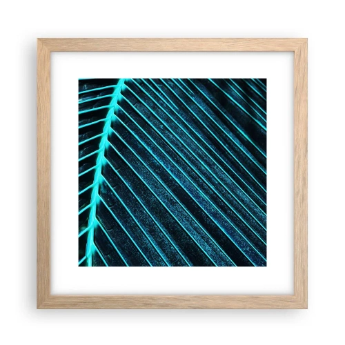 Poster in einem Rahmen aus heller Eiche - Grüne Textur - 30x30 cm