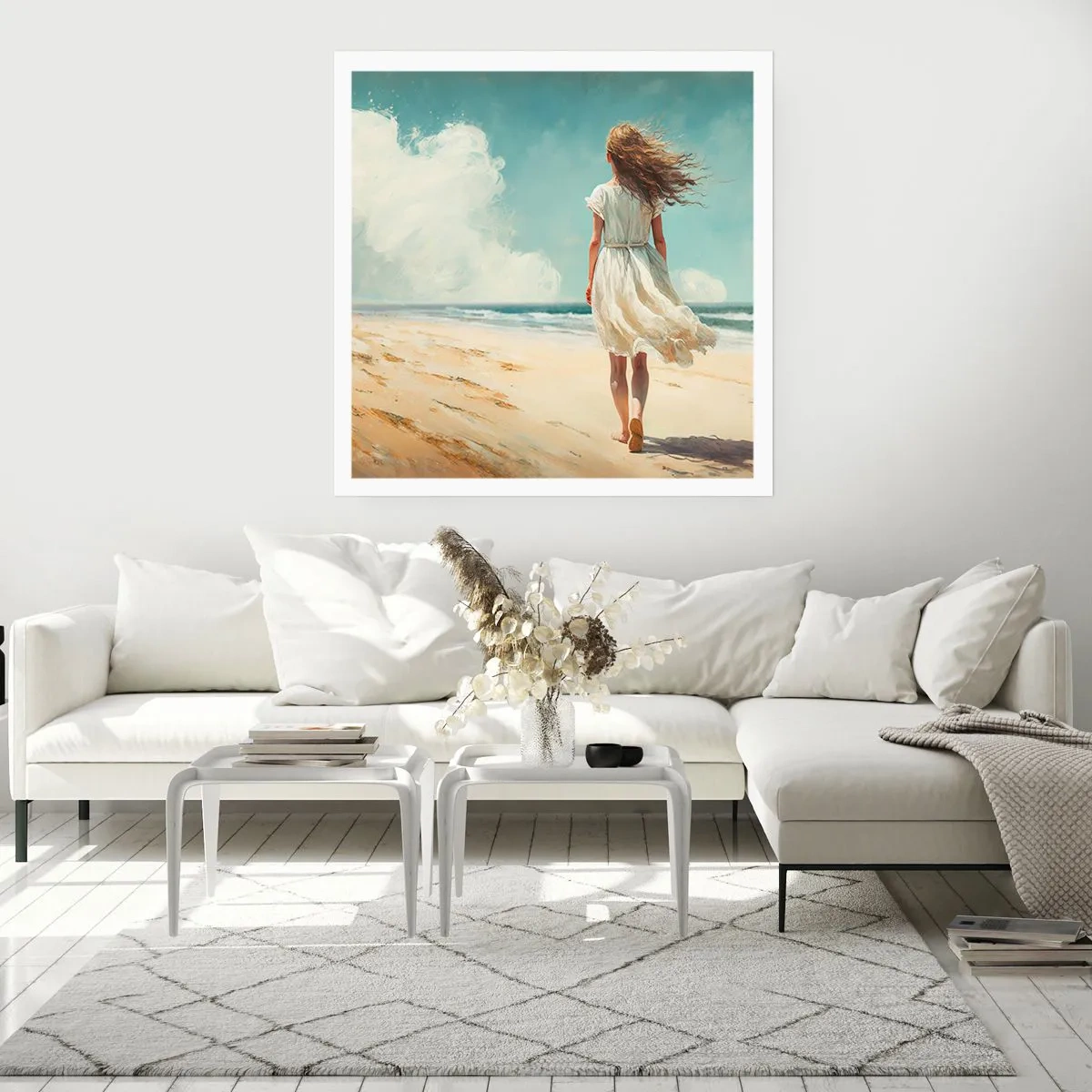 Poster - Der Sonne und dem Wind begegnen - 30x30 cm