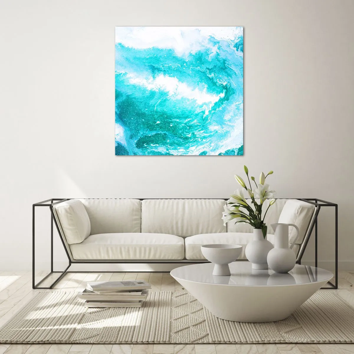 Glasbild - Bild auf glas - Im Kern des Elements - 40x40 cm