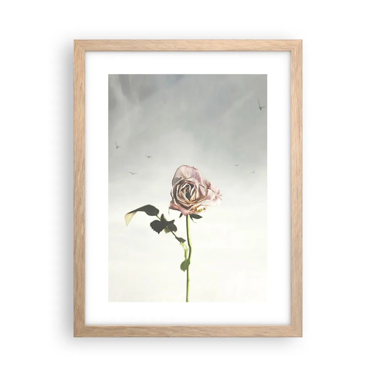 Poster in einem Rahmen aus heller Eiche - Begrüßung des Frühlings - 30x40 cm