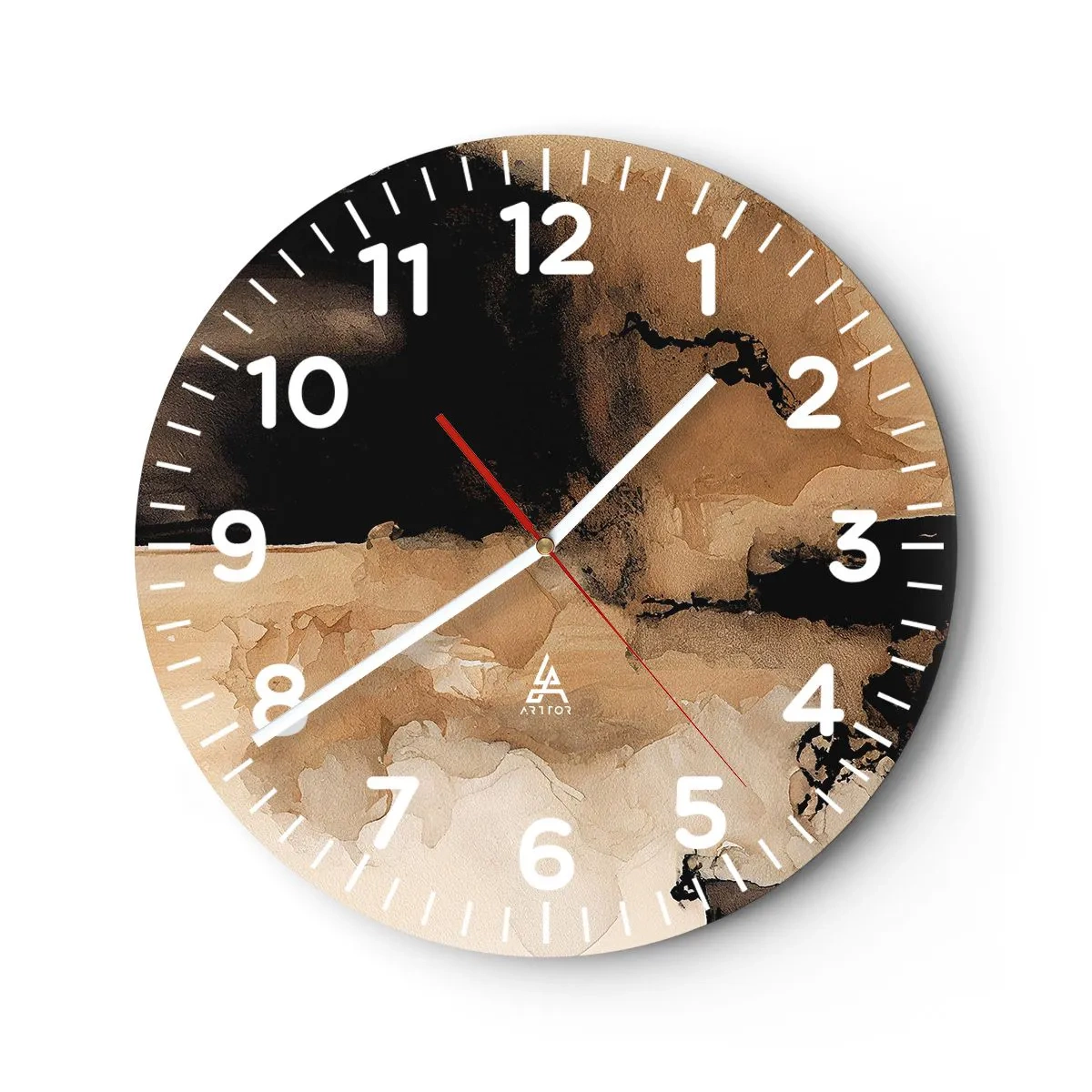 Wanduhr - Glasuhr - Faszinierende Abstraktion - 30x30 cm