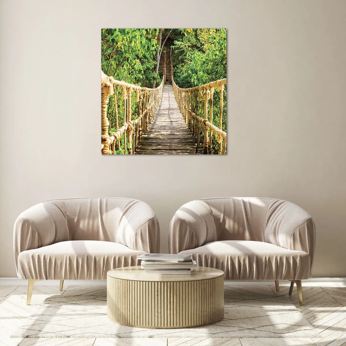 Glasbild - Bild auf glas - Im Grünen ausgesetzt - 40x40 cm