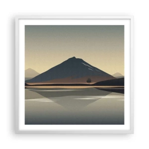 Poster in einem weißen Rahmen - Spiegelreflexion - 60x60 cm