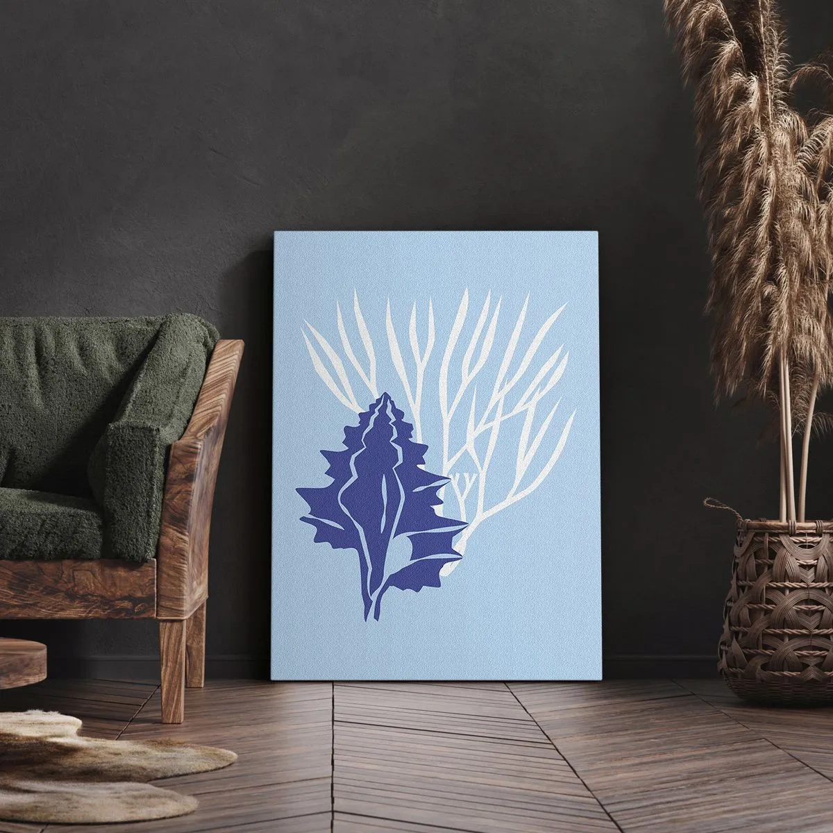 Bild auf Leinwand - Leinwandbild - Blattformen - 70x100 cm