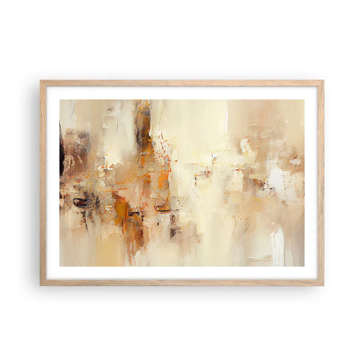 Poster in einem Rahmen aus heller Eiche - Seele aus Bernstein - 70x50 cm