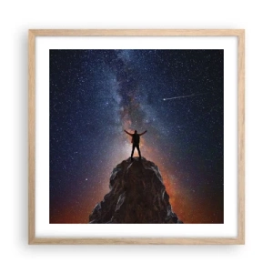 Poster in einem Rahmen aus heller Eiche - Die Macht ist mit mir! - 50x50 cm