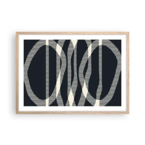 Poster in einem Rahmen aus heller Eiche - Ein Versuch, die Dunkelheit zu durchbrechen - 70x50 cm