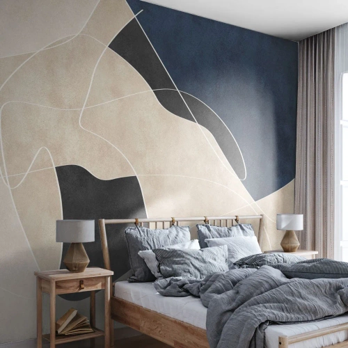 Fototapete Standard Eco - Abstrakte Komposition – Farbkontrast - Modern, Abstraktion, Stück - 400x280 cm