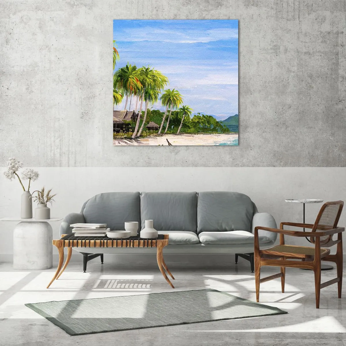 Glasbild - Bild auf glas - Exotischer Traum - 60x60 cm