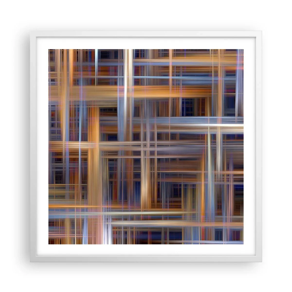 Poster in einem weißen Rahmen - Aus Licht gewebt - 60x60 cm