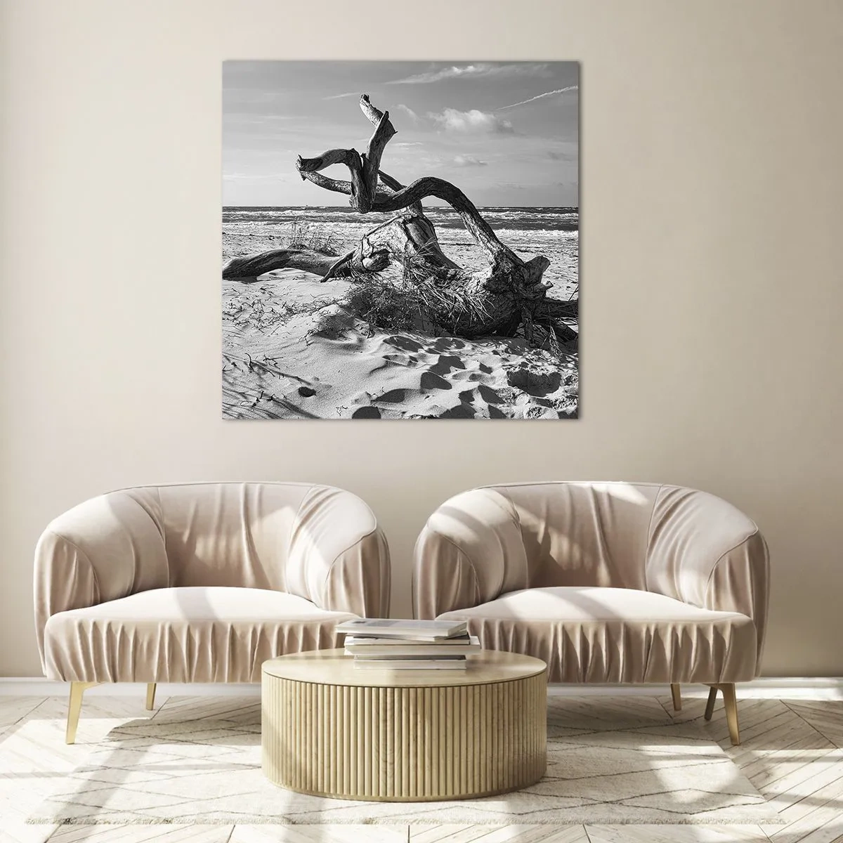 Glasbild - Bild auf glas - Meeresskulptur - 50x50 cm