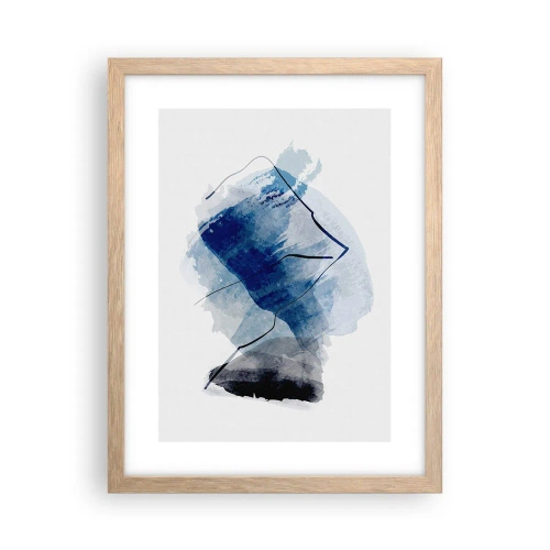 Poster in einem Rahmen aus heller Eiche - Eisberg - 30x40 cm