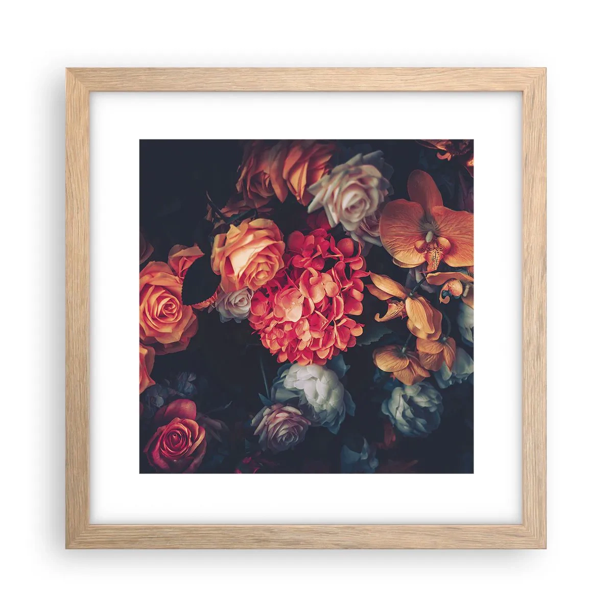 Poster in einem Rahmen aus heller Eiche - Wie bei den holländischen Meistern - 30x30 cm