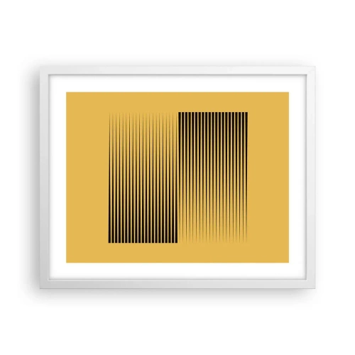 Poster in einem weißen Rahmen - Quadratur der Gegensätze - 50x40 cm