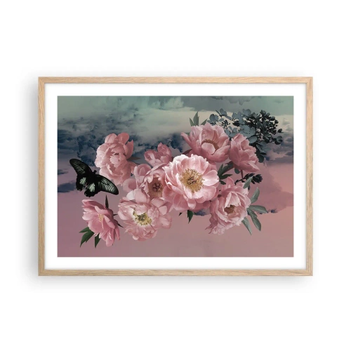 Poster in einem Rahmen aus heller Eiche - Der Höhepunkt der Romantik - 70x50 cm
