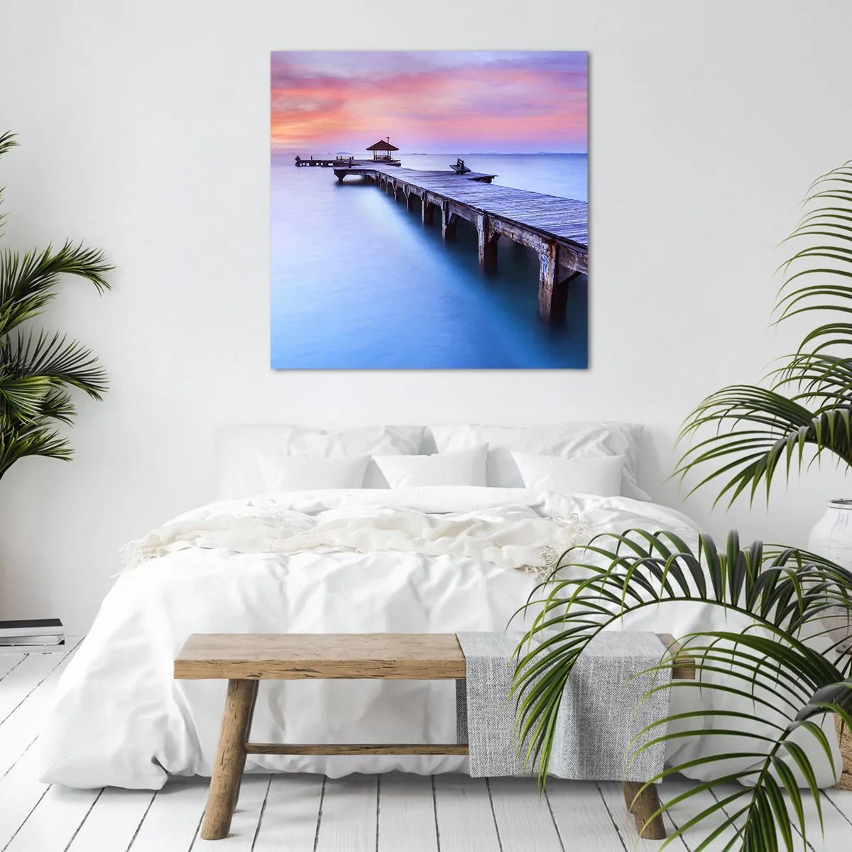 Bild auf Leinwand - Leinwandbild - Ein Meer der Ruhe bis zum Horizont - 60x60 cm